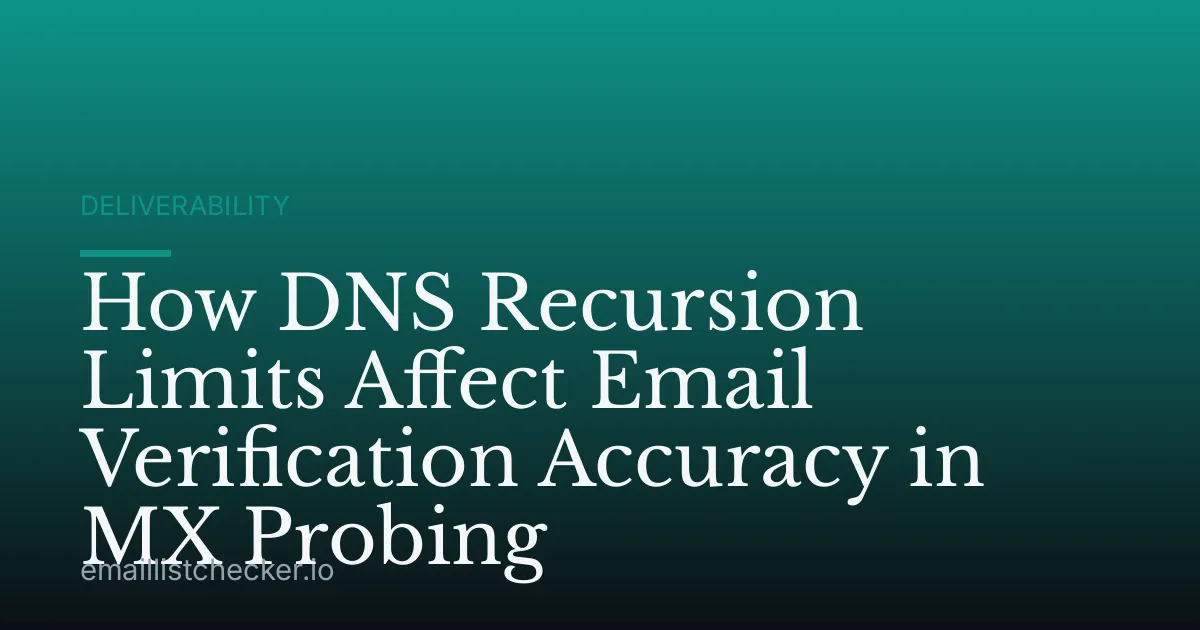 How DNS Recursion Limits Affect Email Verification Accuracy in MX Probing