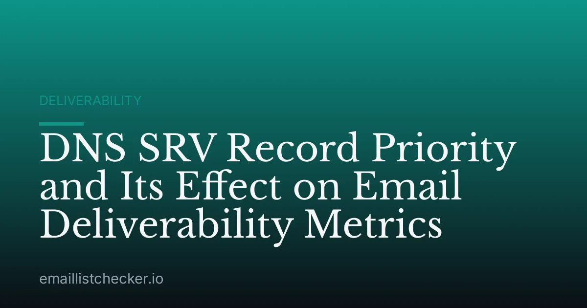 DNS SRV Record Priority and Its Effect on Email Deliverability Metrics