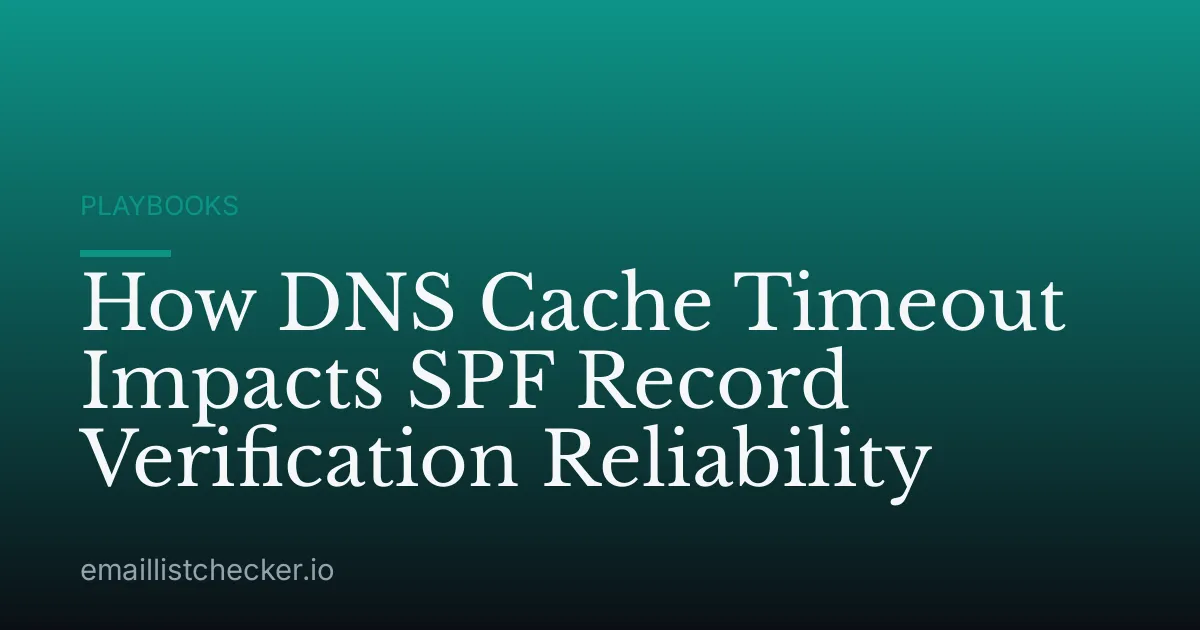 How DNS Cache Timeout Impacts SPF Record Verification Reliability