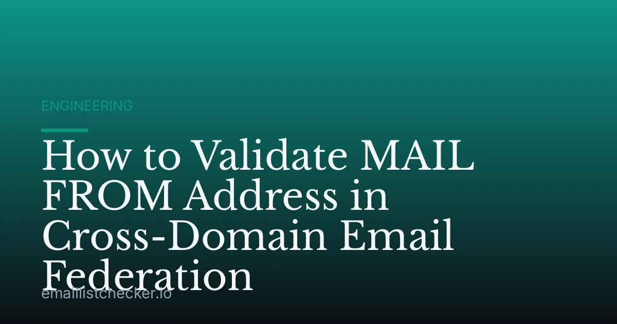 How to Validate MAIL FROM Address in Cross-Domain Email Federation