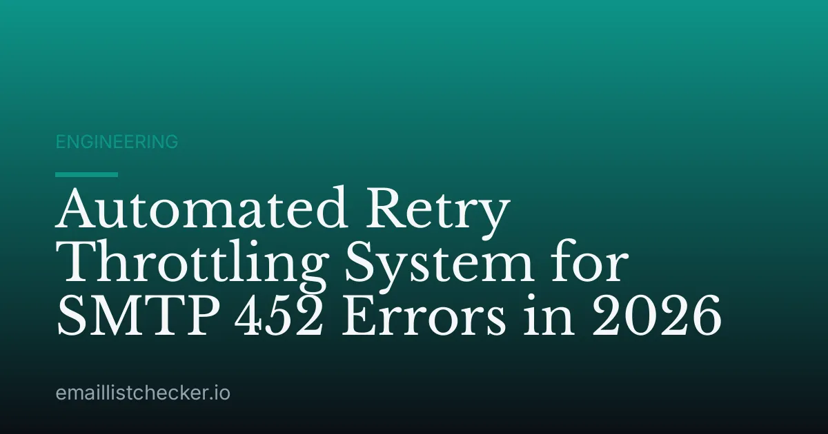 Automated Retry Throttling System for SMTP 452 Errors in 2026