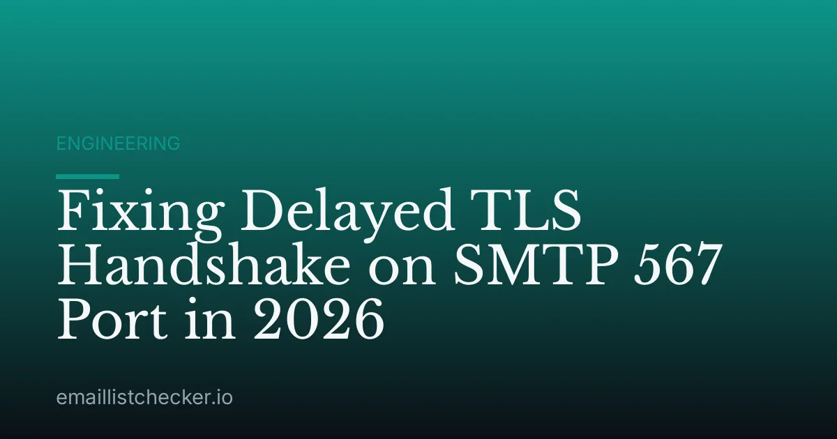 Fixing Delayed TLS Handshake on SMTP 567 Port in 2026
