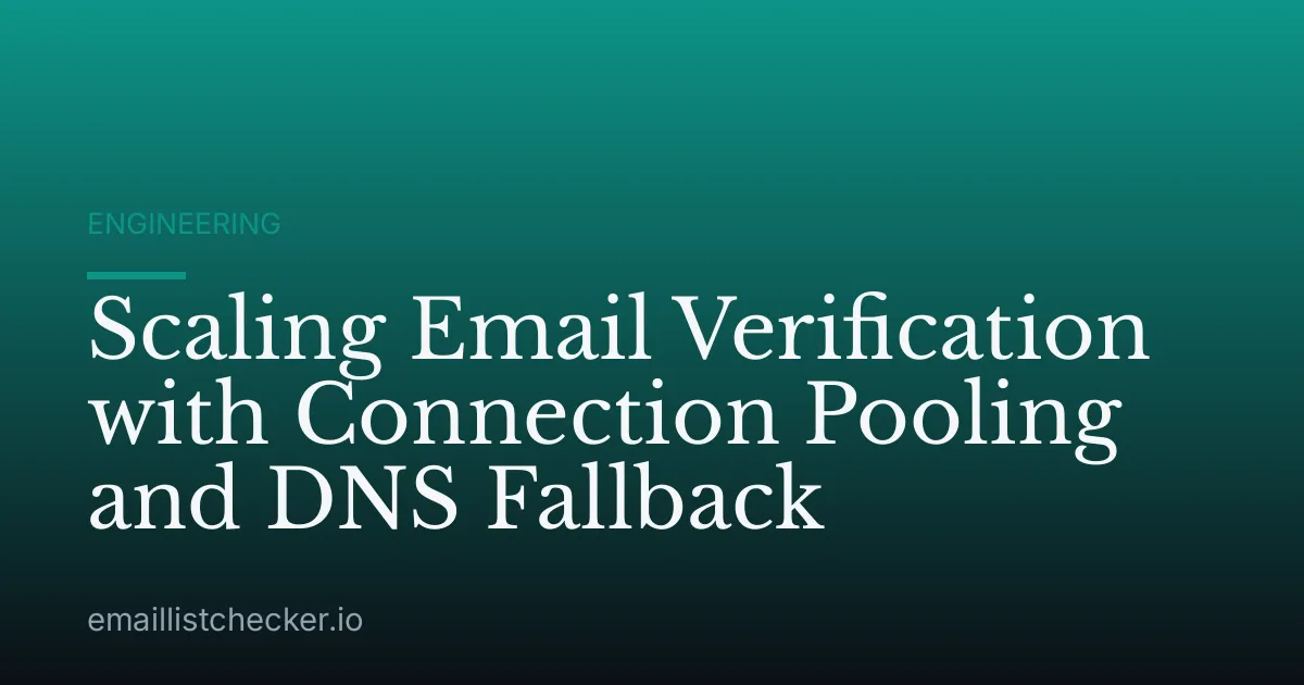 Scaling Email Verification with Connection Pooling and DNS Fallback