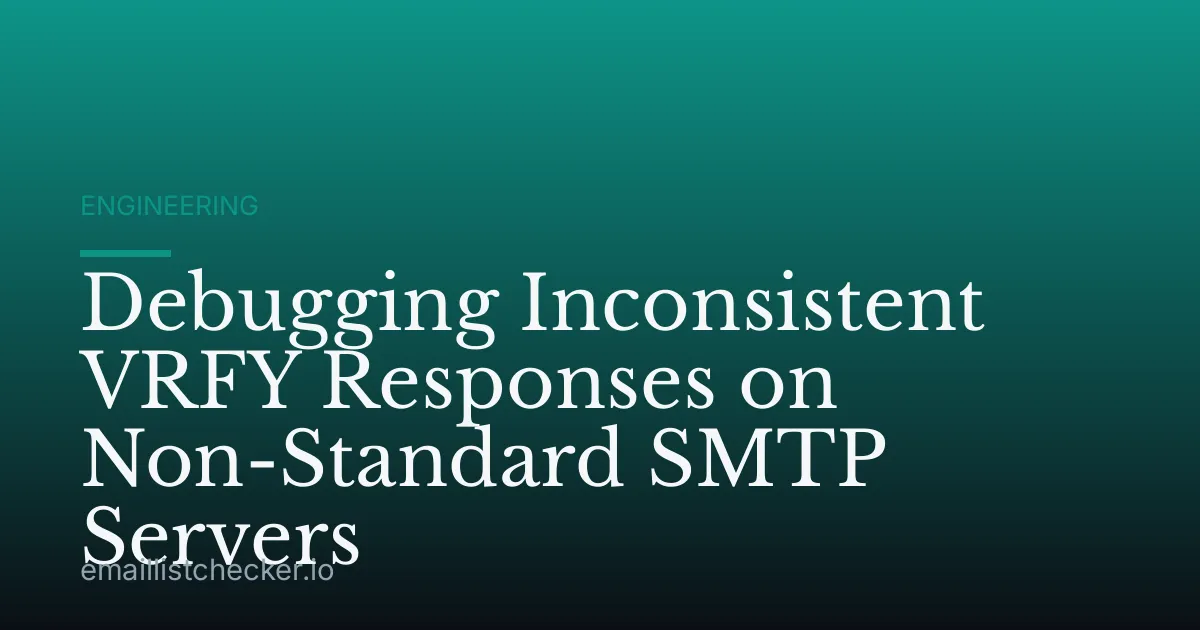 Debugging Inconsistent VRFY Responses on Non-Standard SMTP Servers