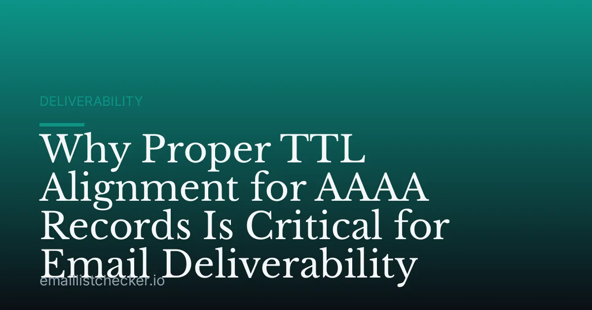 Why Proper TTL Alignment for AAAA Records Is Critical for Email Deliverability