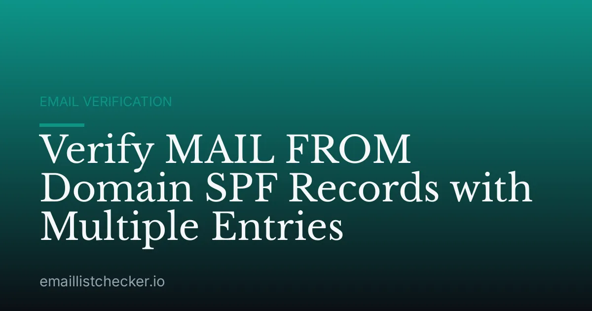 Verify MAIL FROM Domain SPF Records with Multiple Entries
