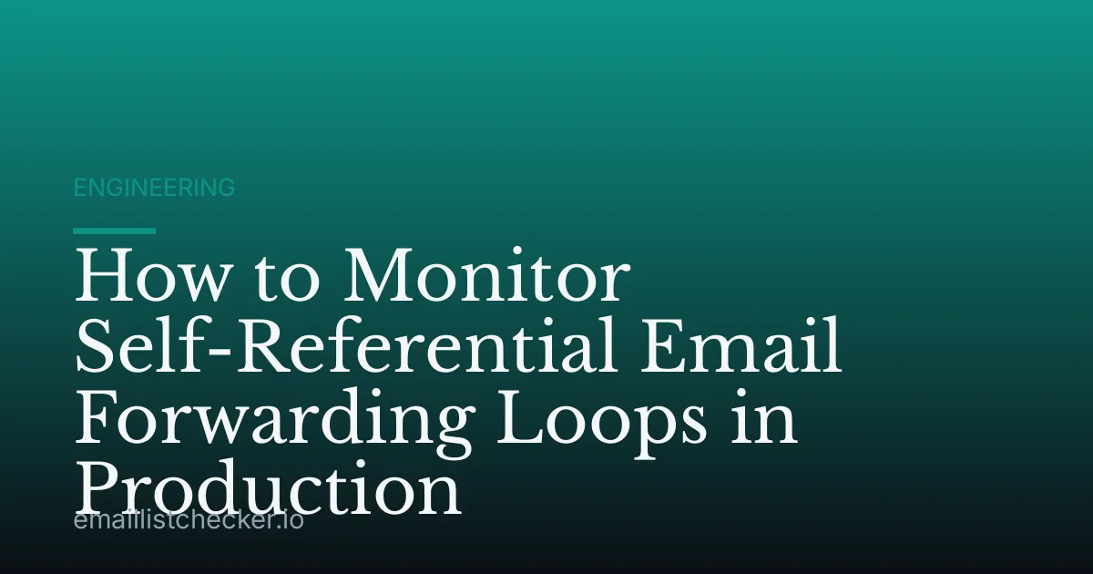 How to Monitor Self-Referential Email Forwarding Loops in Production