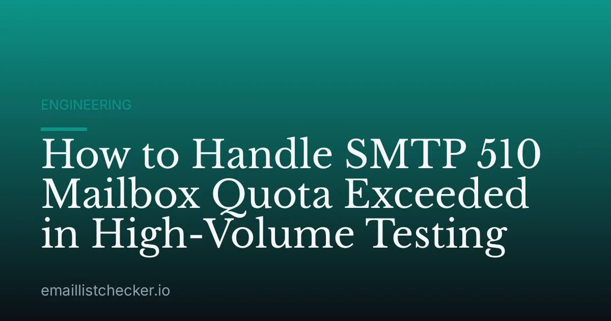 How to Handle SMTP 510 Mailbox Quota Exceeded in High-Volume Testing