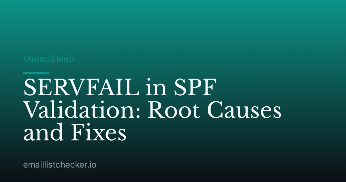 SERVFAIL in SPF Validation: Root Causes and Fixes