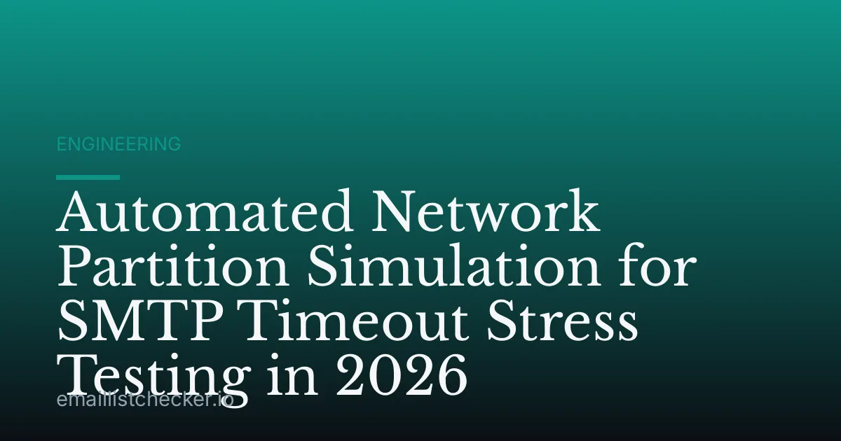 Automated Network Partition Simulation for SMTP Timeout Stress Testing in 2026