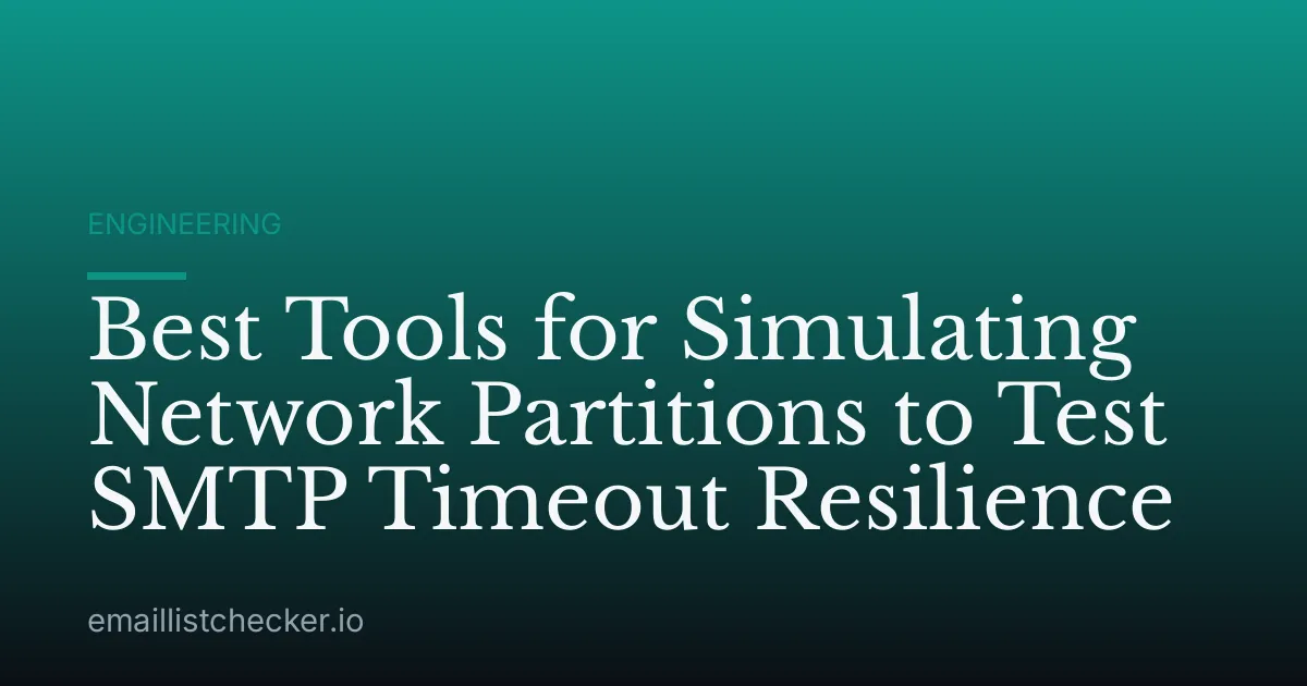 Best Tools for Simulating Network Partitions to Test SMTP Timeout Resilience