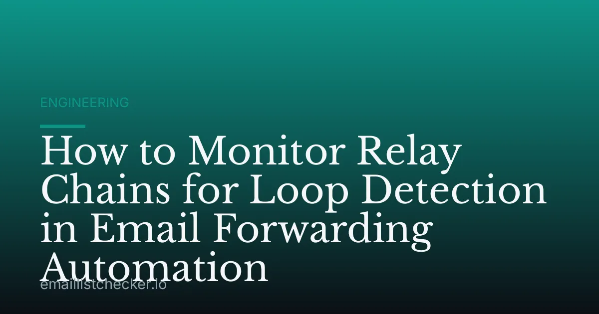 How to Monitor Relay Chains for Loop Detection in Email Forwarding Automation