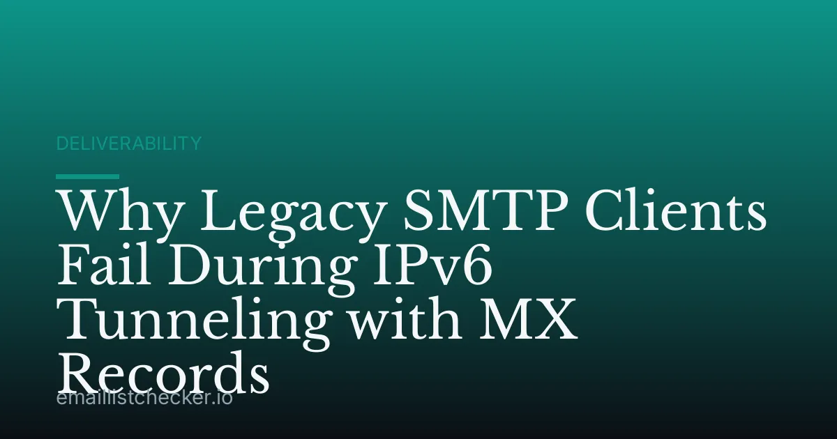 Why Legacy SMTP Clients Fail During IPv6 Tunneling with MX Records