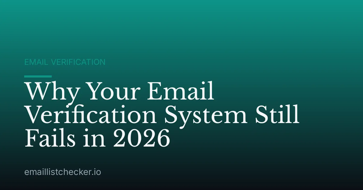 Why Your Email Verification System Still Fails in 2026