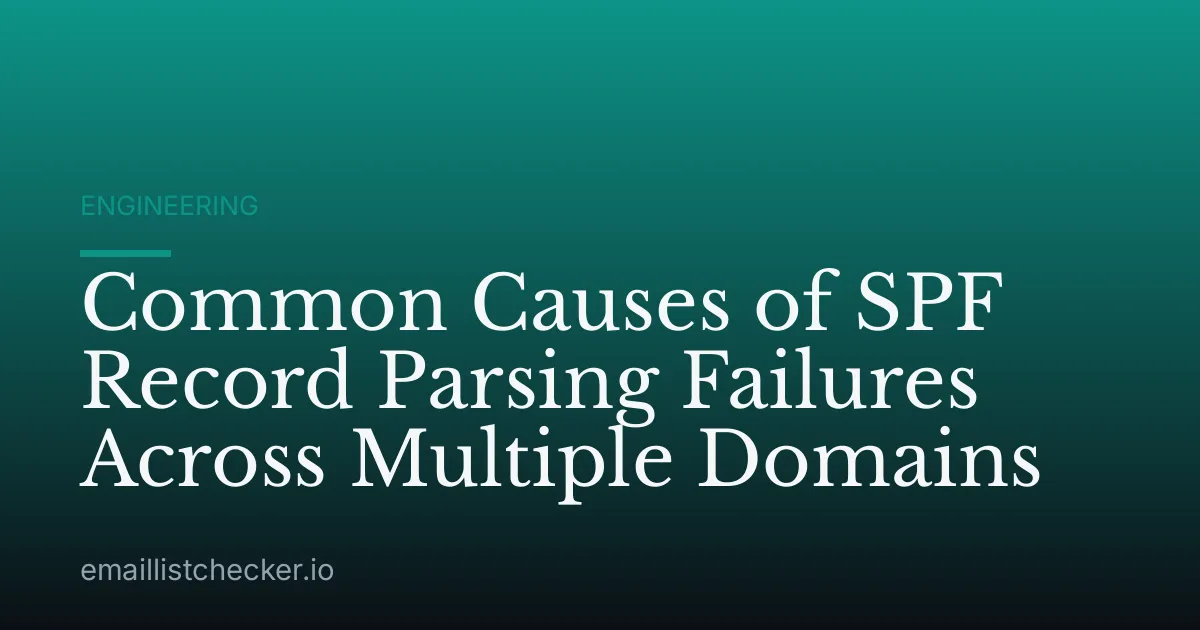 Common Causes of SPF Record Parsing Failures Across Multiple Domains