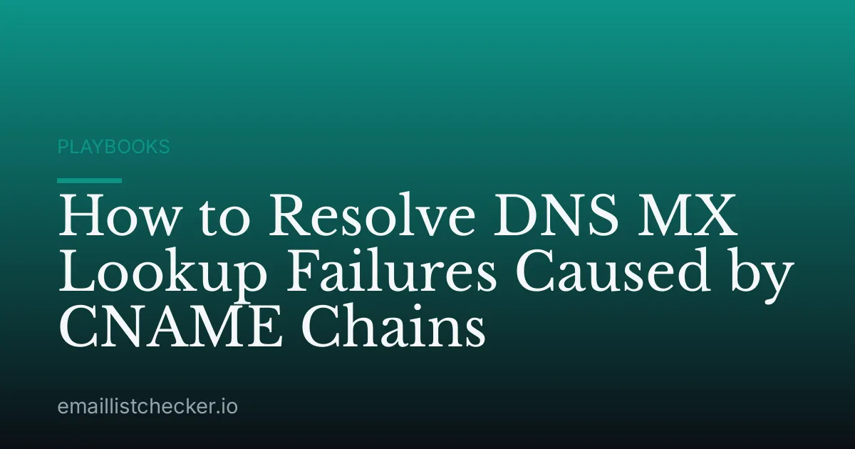 How to Resolve DNS MX Lookup Failures Caused by CNAME Chains