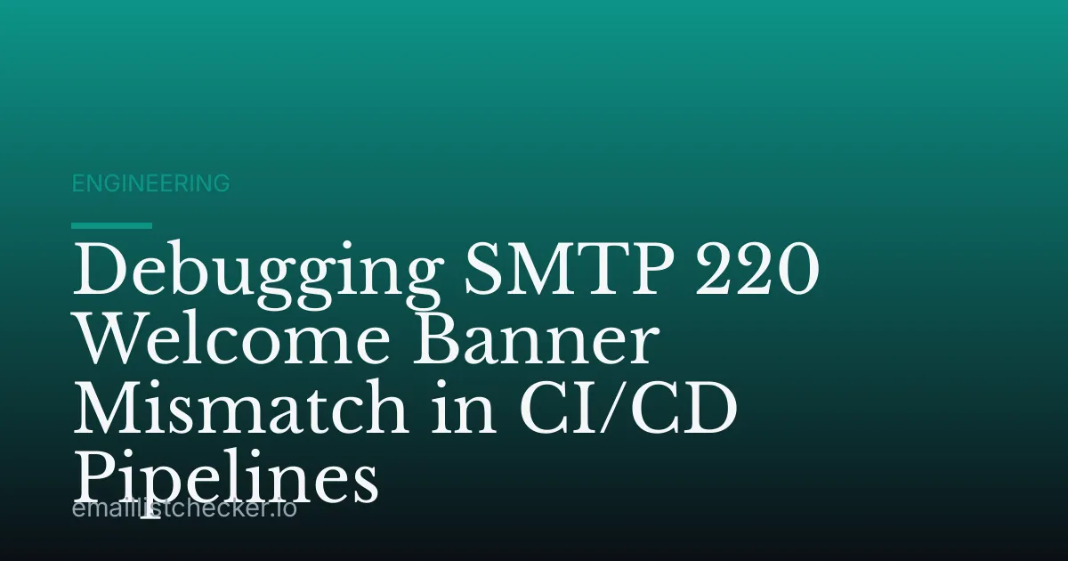 Debugging SMTP 220 Welcome Banner Mismatch in CI/CD Pipelines