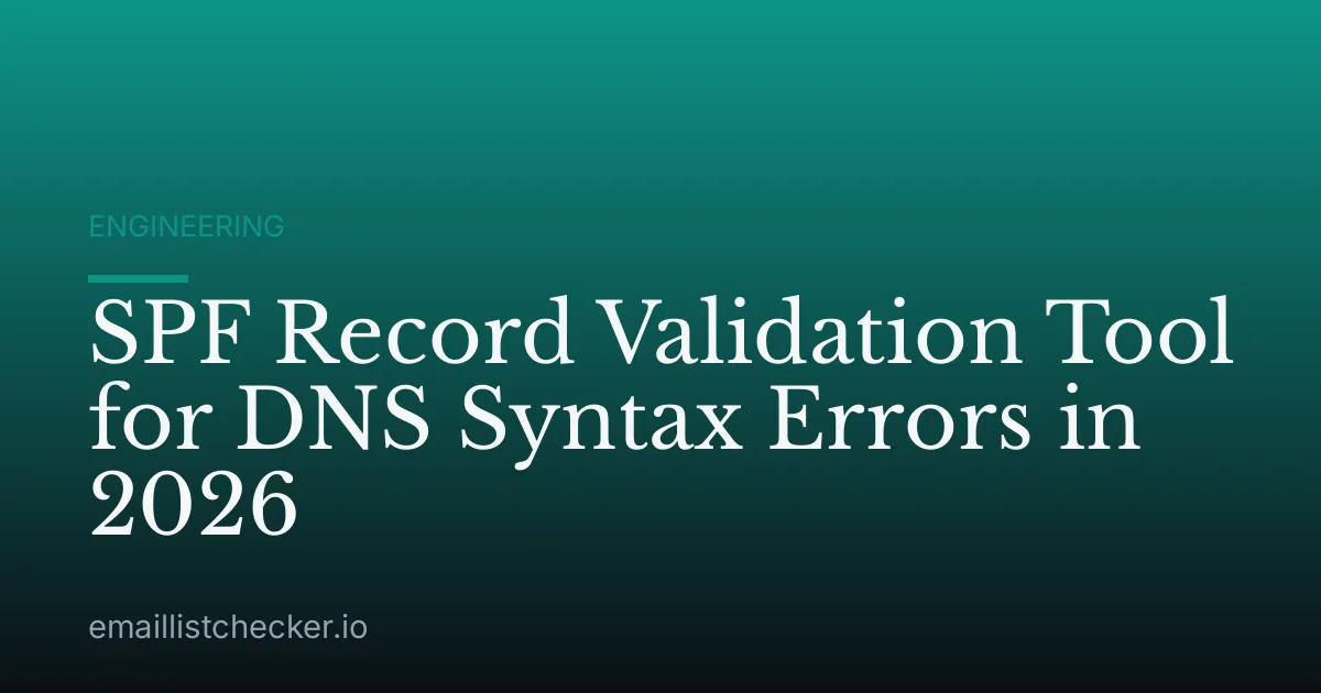 SPF Record Validation Tool for DNS Syntax Errors in 2026