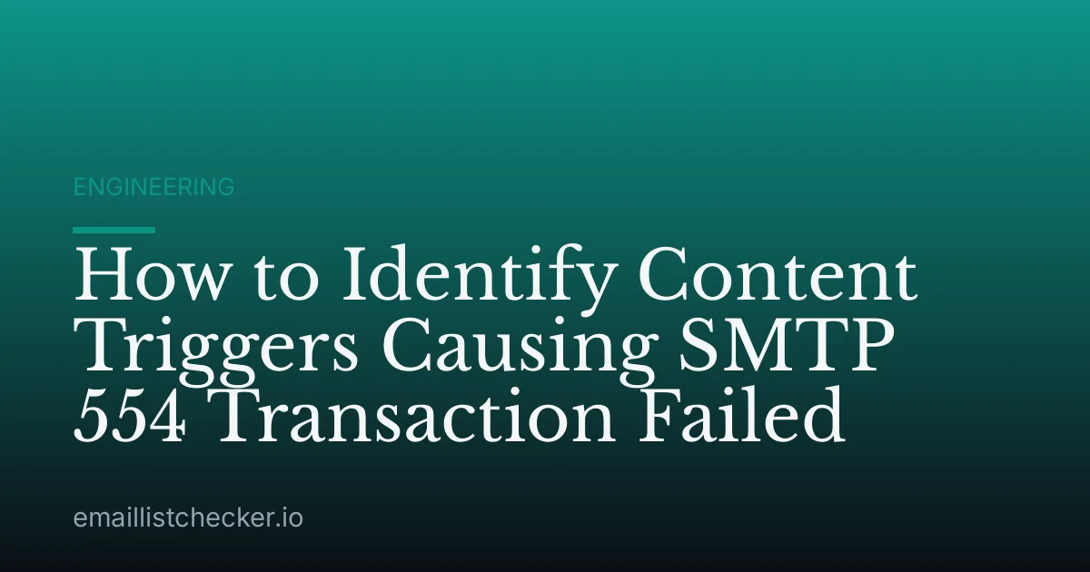 How to Identify Content Triggers Causing SMTP 554 Transaction Failed