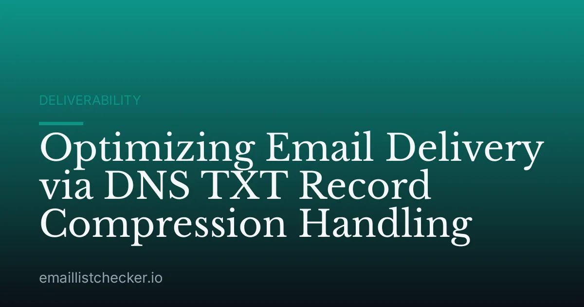 Optimizing Email Delivery via DNS TXT Record Compression Handling
