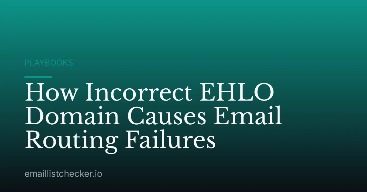 How Incorrect EHLO Domain Causes Email Routing Failures