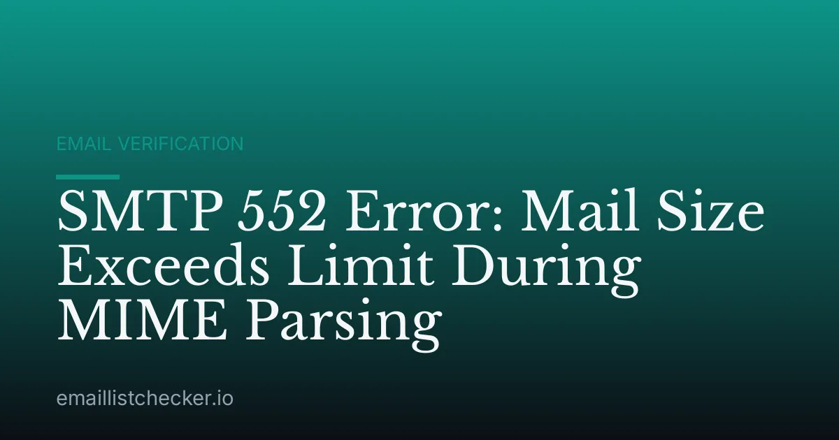 SMTP 552 Error: Mail Size Exceeds Limit During MIME Parsing