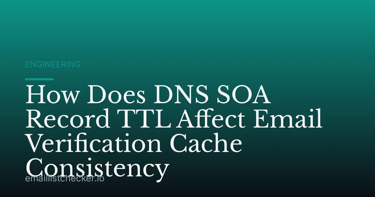 How Does DNS SOA Record TTL Affect Email Verification Cache Consistency