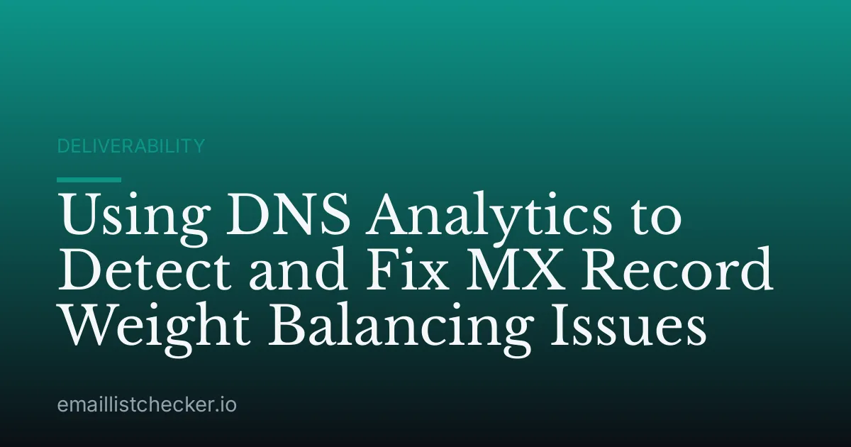 Using DNS Analytics to Detect and Fix MX Record Weight Balancing Issues