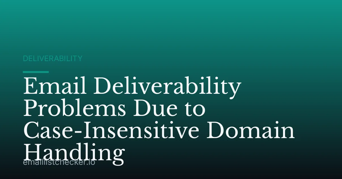 Email Deliverability Problems Due to Case-Insensitive Domain Handling