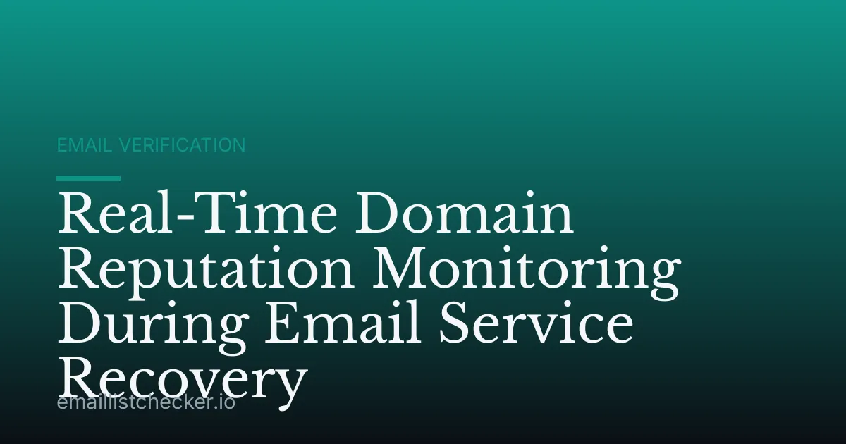 Real-Time Domain Reputation Monitoring During Email Service Recovery