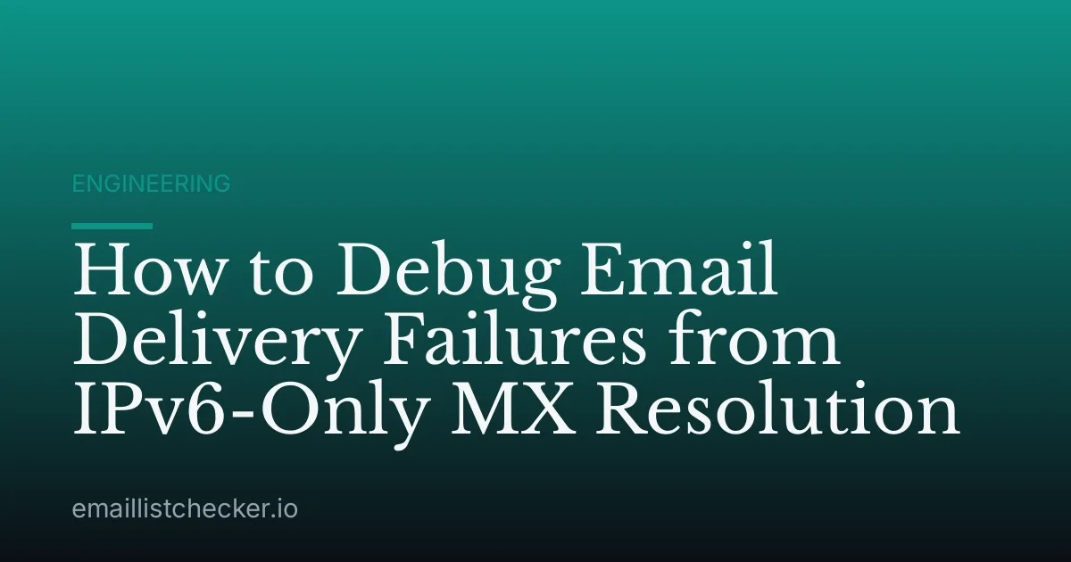 How to Debug Email Delivery Failures from IPv6-Only MX Resolution