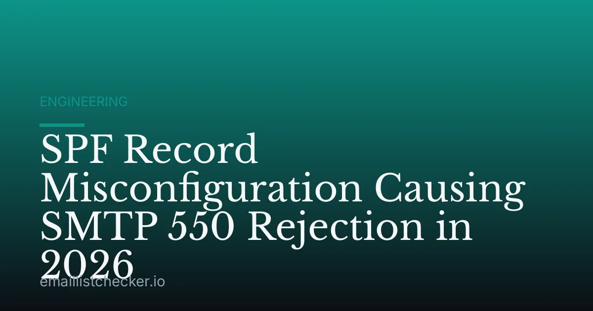 SPF Record Misconfiguration Causing SMTP 550 Rejection in 2026