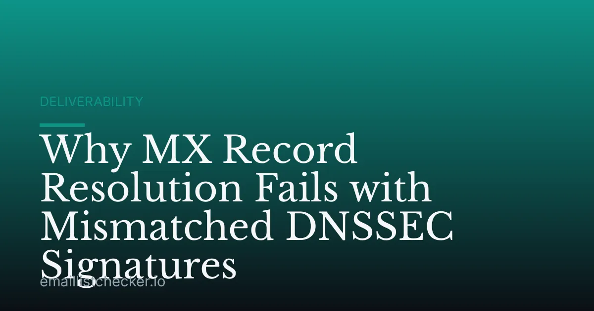 Why MX Record Resolution Fails with Mismatched DNSSEC Signatures