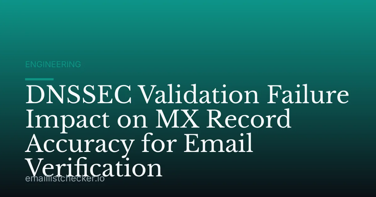 DNSSEC Validation Failure Impact on MX Record Accuracy for Email Verification