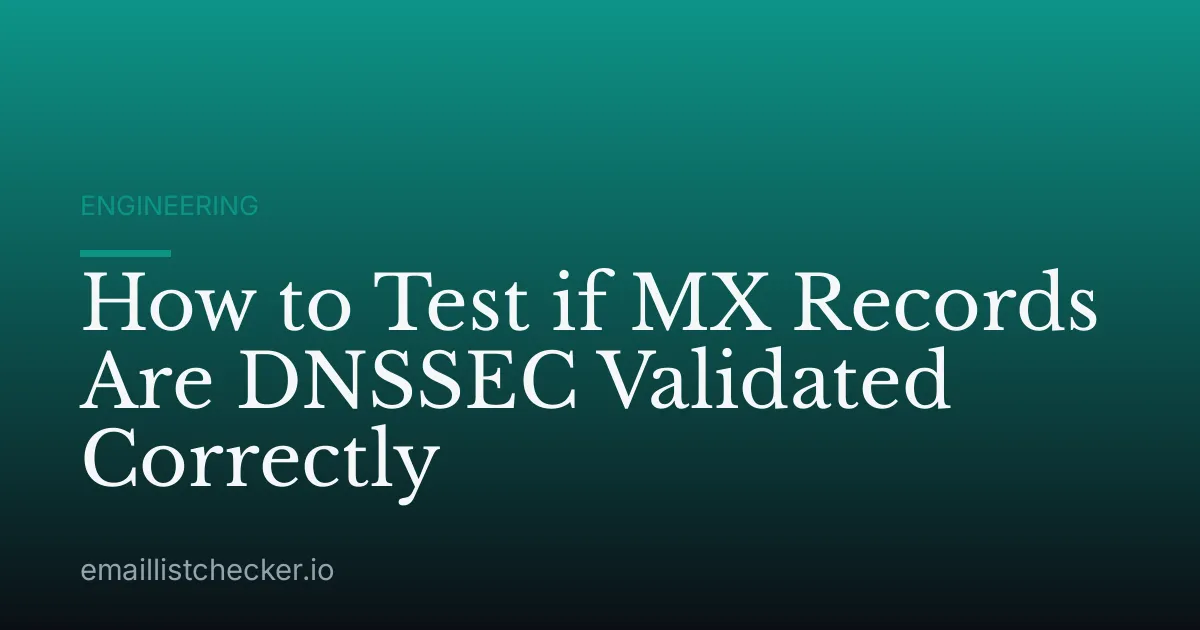 How to Test if MX Records Are DNSSEC Validated Correctly
