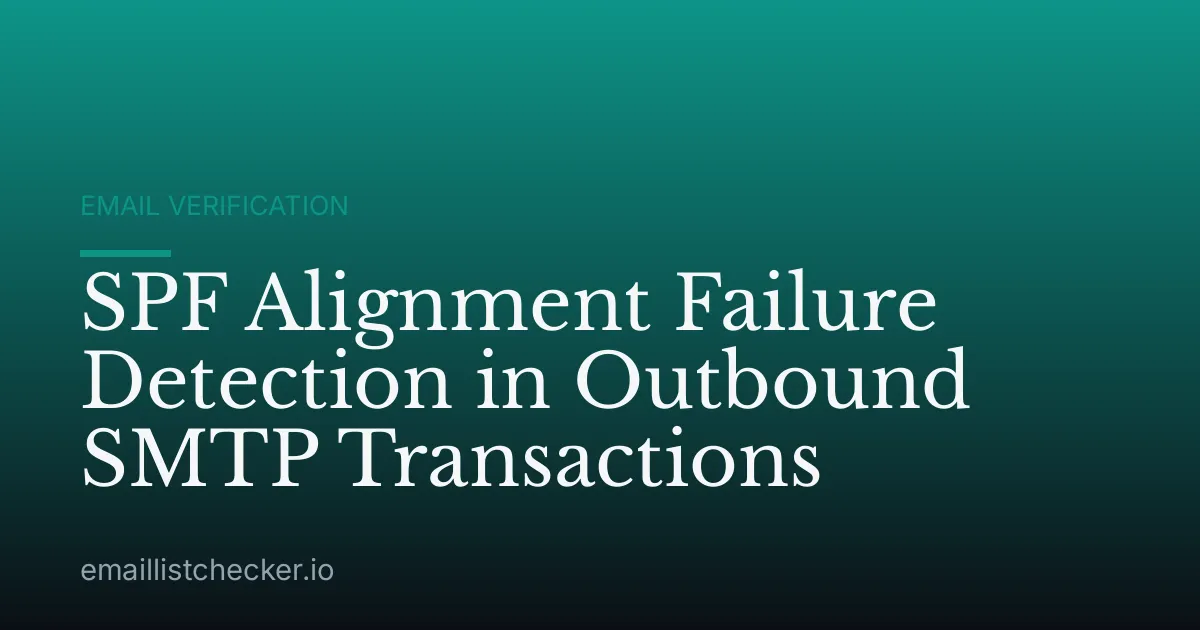 SPF Alignment Failure Detection in Outbound SMTP Transactions