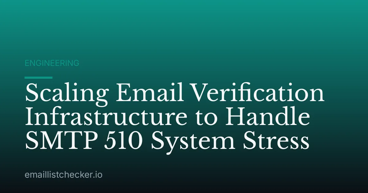 Scaling Email Verification Infrastructure to Handle SMTP 510 System Stress