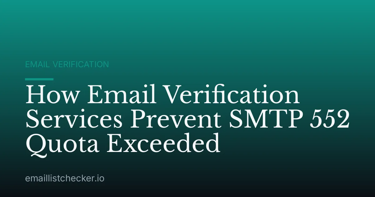 How Email Verification Services Prevent SMTP 552 Quota Exceeded