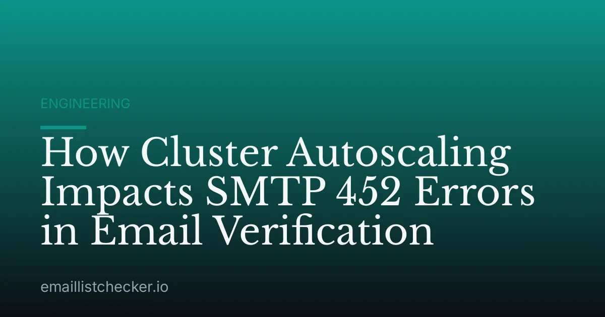 How Cluster Autoscaling Impacts SMTP 452 Errors in Email Verification