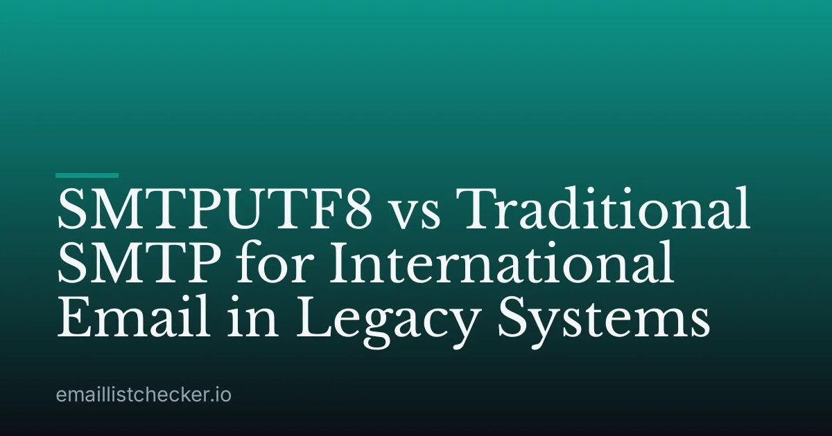SMTPUTF8 vs Traditional SMTP for International Email in Legacy Systems