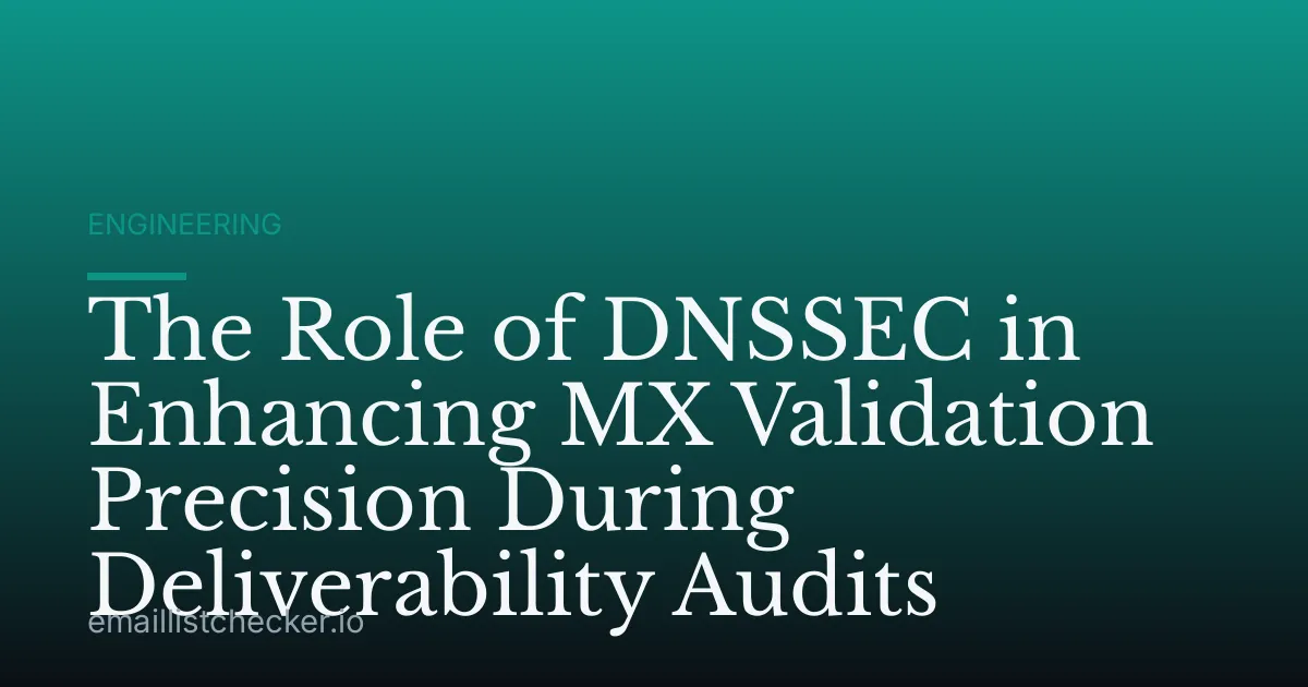The Role of DNSSEC in Enhancing MX Validation Precision During Deliverability Audits