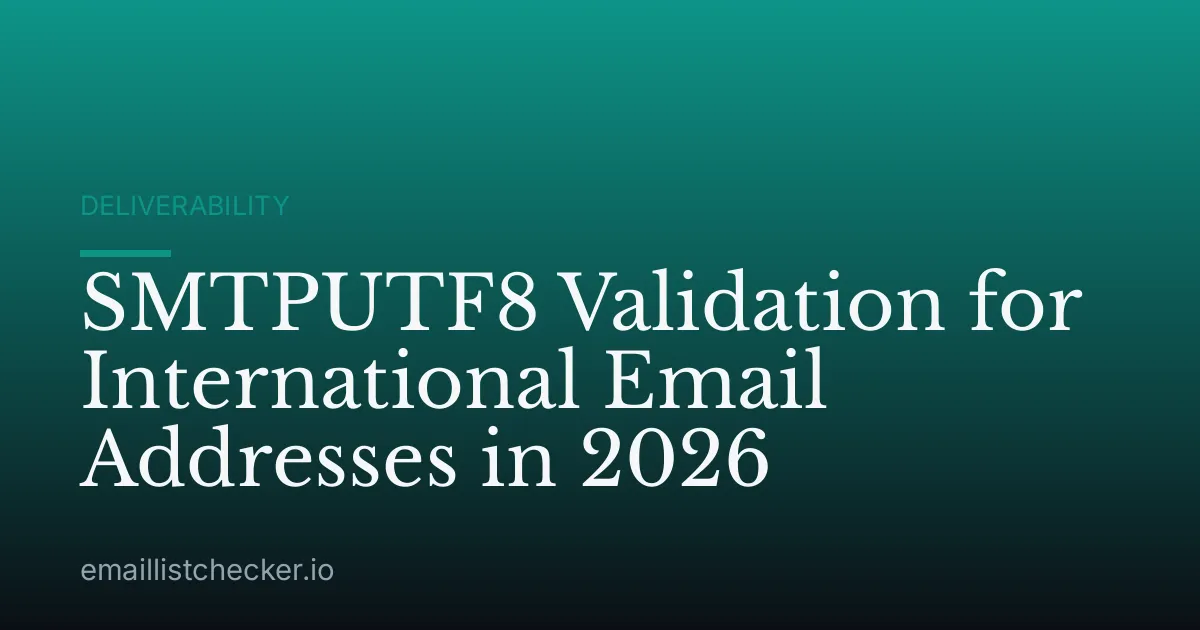 SMTPUTF8 Validation for International Email Addresses in 2026