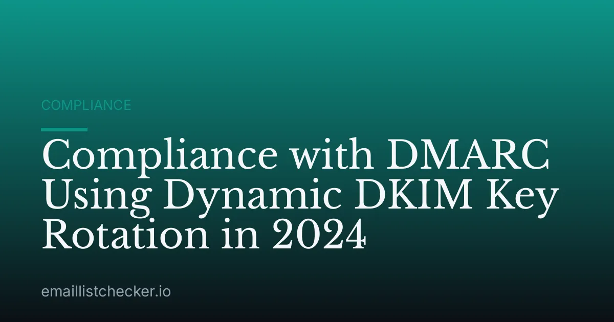 Compliance with DMARC Using Dynamic DKIM Key Rotation in 2024
