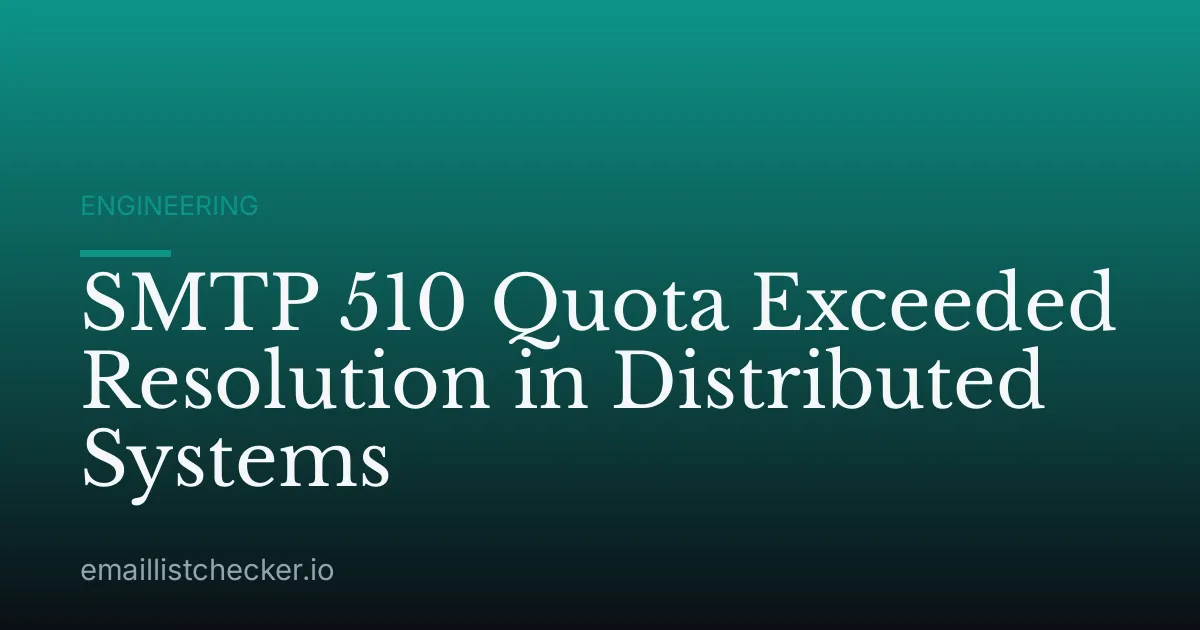 SMTP 510 Quota Exceeded Resolution in Distributed Systems