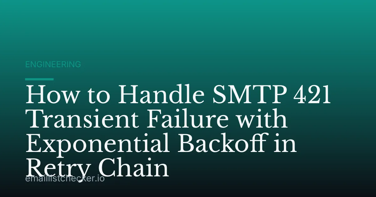 How to Handle SMTP 421 Transient Failure with Exponential Backoff in Retry Chain