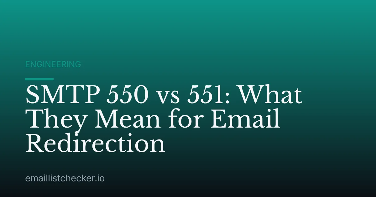 SMTP 550 vs 551: What They Mean for Email Redirection