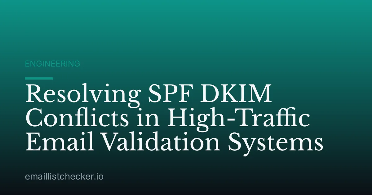 Resolving SPF DKIM Conflicts in High-Traffic Email Validation Systems