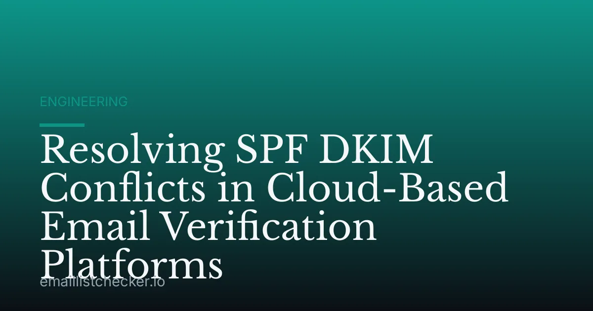 Resolving SPF DKIM Conflicts in Cloud-Based Email Verification Platforms