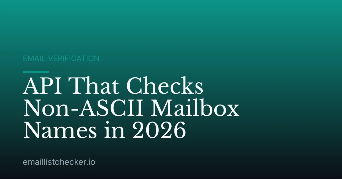 API That Checks Non-ASCII Mailbox Names in 2026