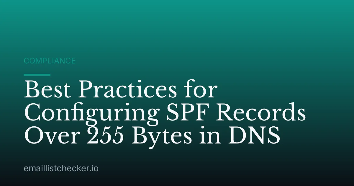 Best Practices for Configuring SPF Records Over 255 Bytes in DNS